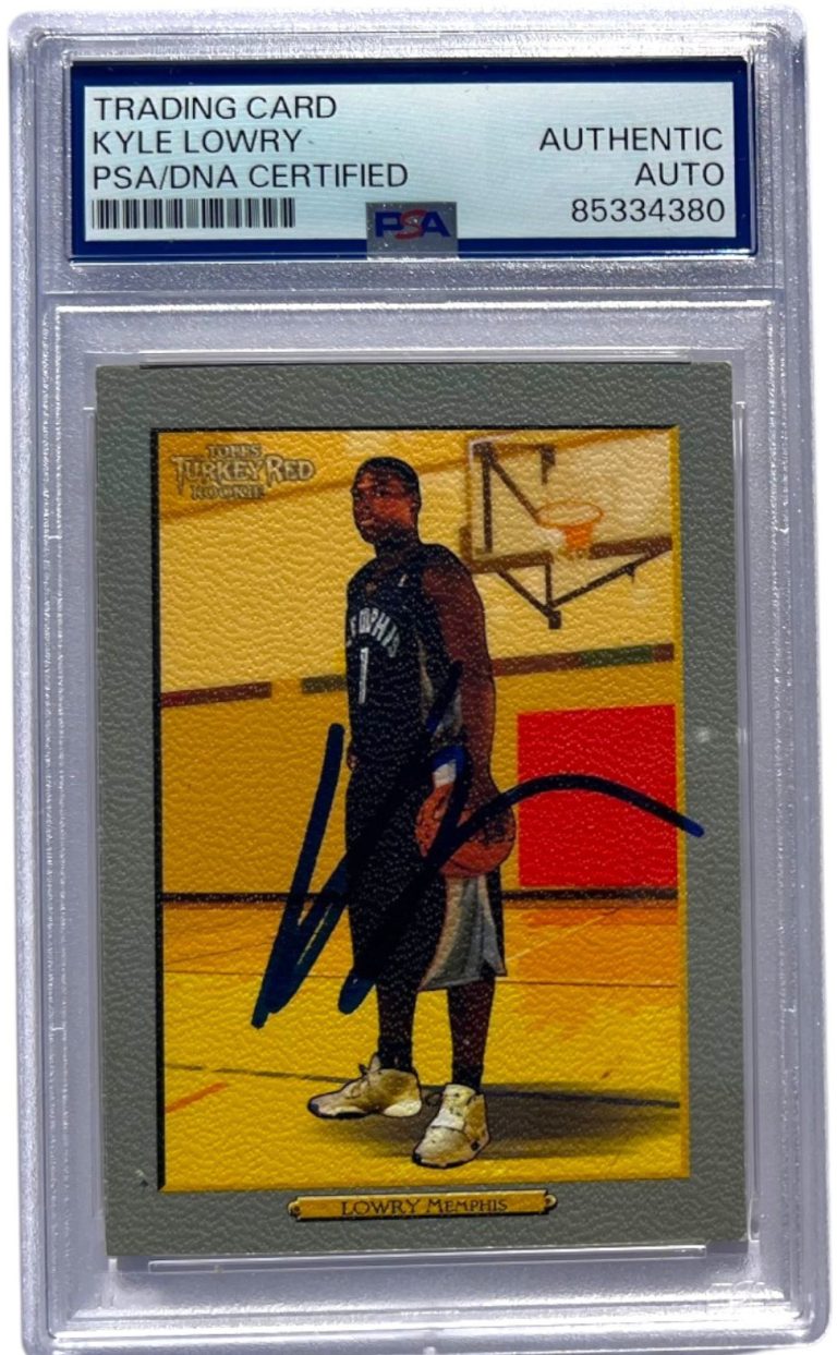2006-07 Topps Turkey Red Kyle Lowry Signed #177 Rookie RC Psa Auto
