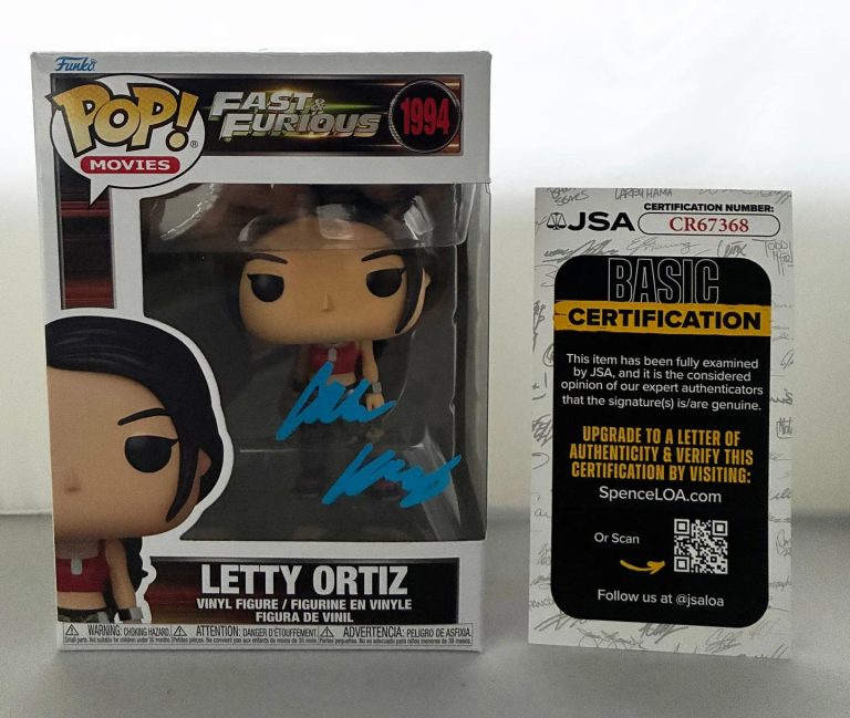 Michelle Rodriguez Signed Funko Pop Letty Ortiz Fast & Furious JSA 5 COA