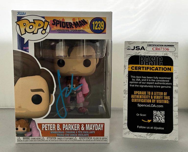 Jake Johnson Signed Funko Pop Peter B Parker Spider-Man JSA COA