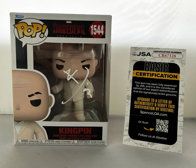 Vincent D'Onofrio Signed Funko Pop Kingpin Daredevil JSA 2 COA