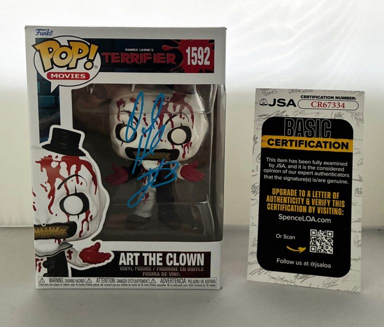 David Howard Thornton Signed Funko Pop Art The Clown Terrifier JSA COA