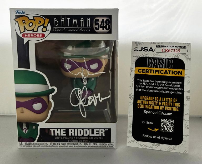 John Glover Signed Funko Pop Riddler Batman Animated Series JSA 3 COA