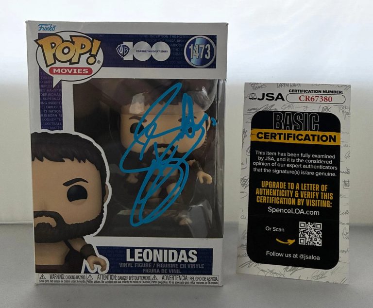 Gerard Butler Signed Funko Pop Leonidas 300 JSA COA