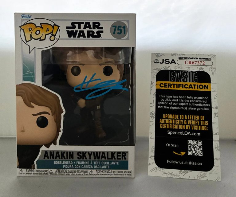 Hayden Christensen Signed Funko Pop Anakin Skywalker Star Wars JSA 1 COA
