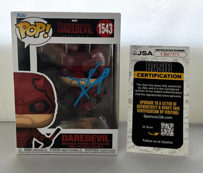 Charlie Cox Signed Funko Pop Daredevil JSA COA