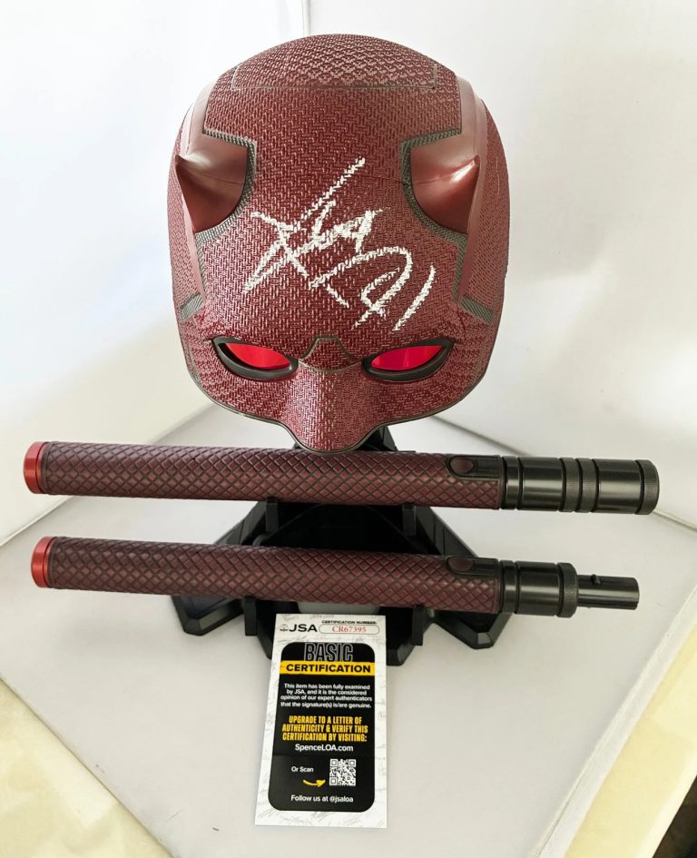 Charlie Cox Signed Mask Daredevil Marvel Legends JSA COA