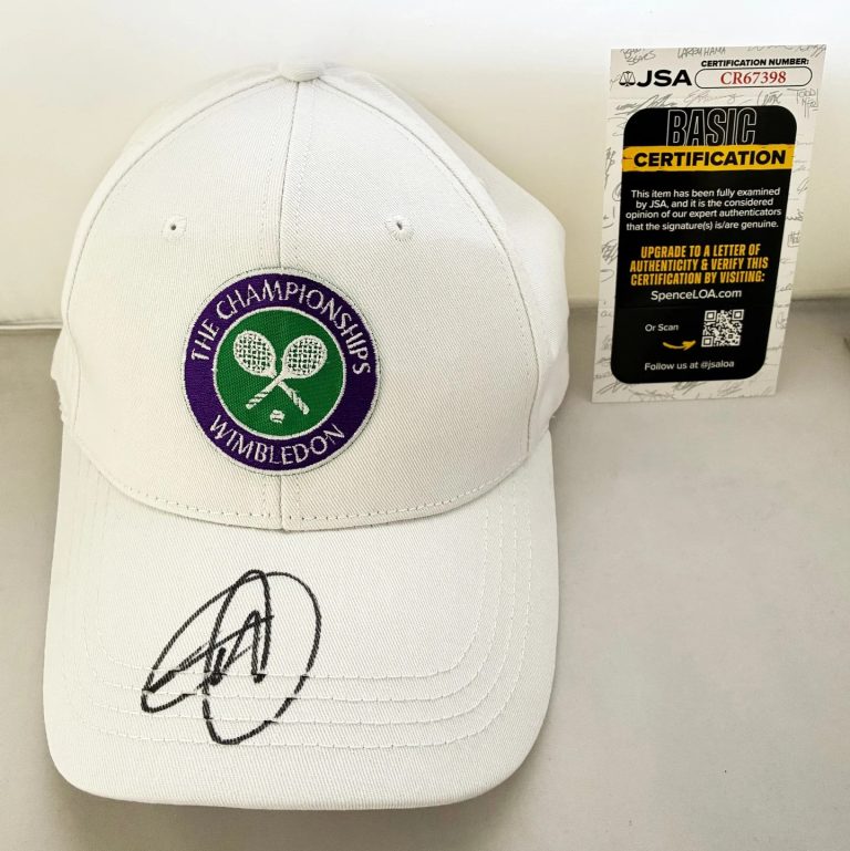 Novak Djokovic Signed Hat Wimbledon Champion JSA 1 COA