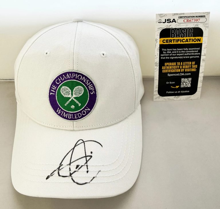 Novak Djokovic Signed Hat Wimbledon Champion JSA 2 COA
