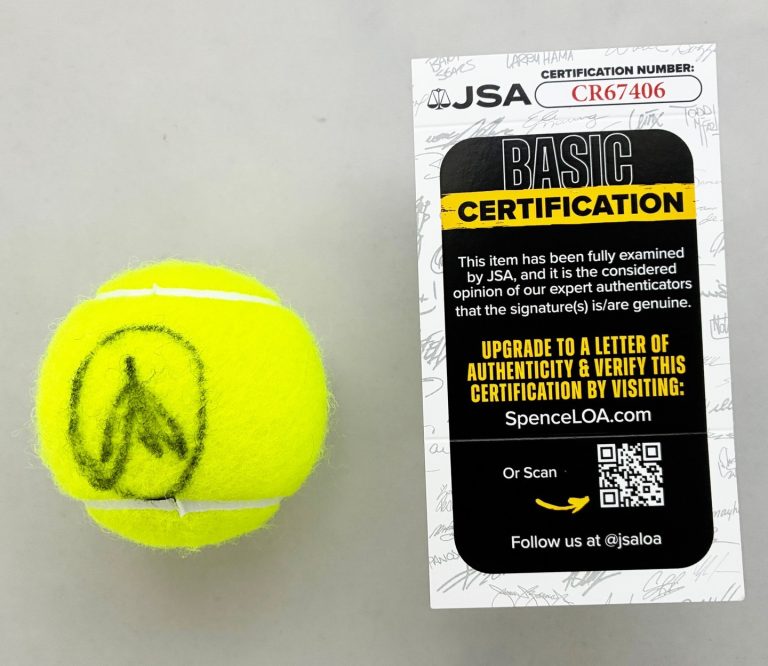 Novak Djokovic Signed Tennis Ball JSA 7 COA