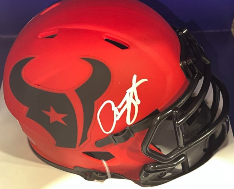 ARIAN FOSTER HOUSTON TEXANS BECKETT AUTHENTICATED SIGNED RAVE MINI HELMET