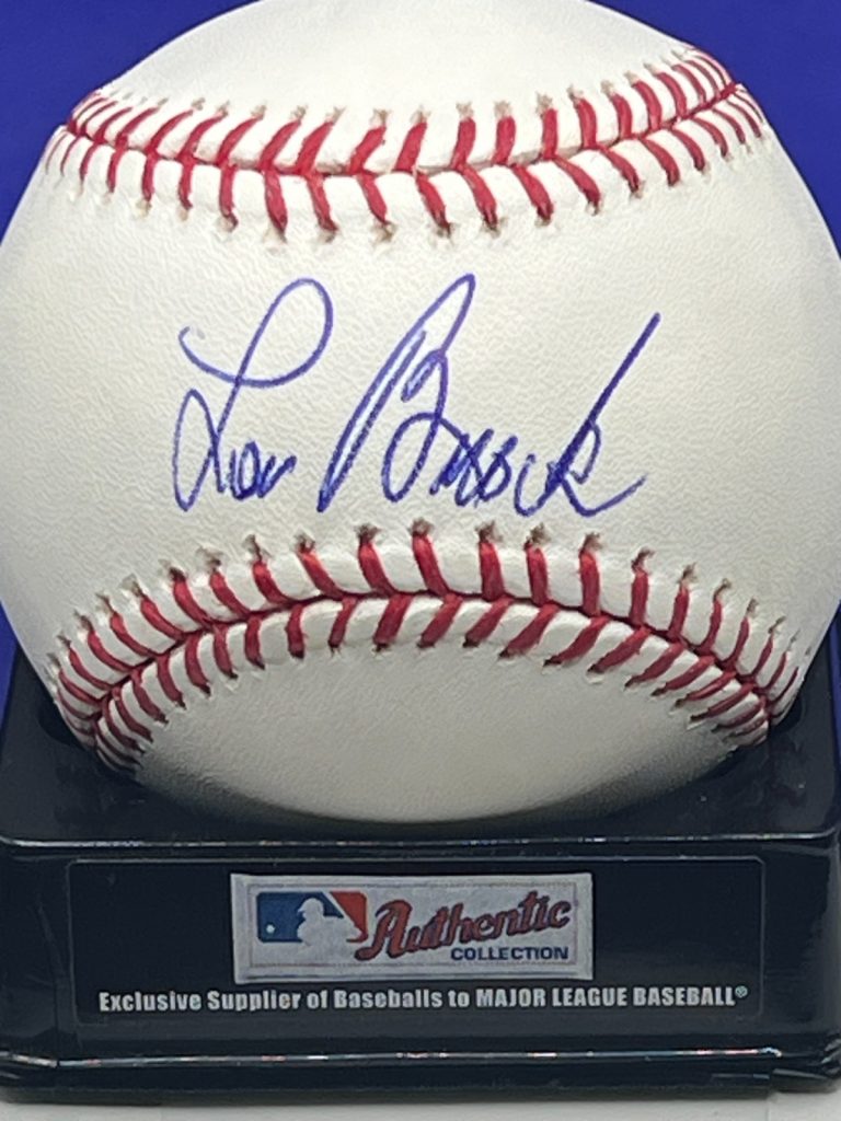 LOU BROCK  ST. LOUIS CARDINALS SIGNED OML BASEBALL