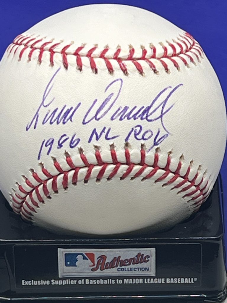 TODD WORRELL ST. LOUIS CARDINALS 1986 NL ROY  SIGNED OML BASEBALL