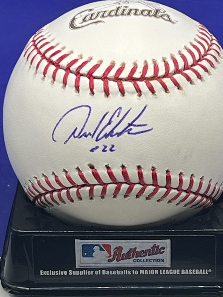 DAVID ECKSTEIN  ST. LOUIS CARDINALS SIGNED 2006 WS OML BASEBALL