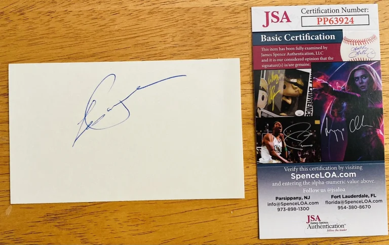 Les Paul Signed Autographed 3x5 Card JSA Certified Guitar Legend Pioneer