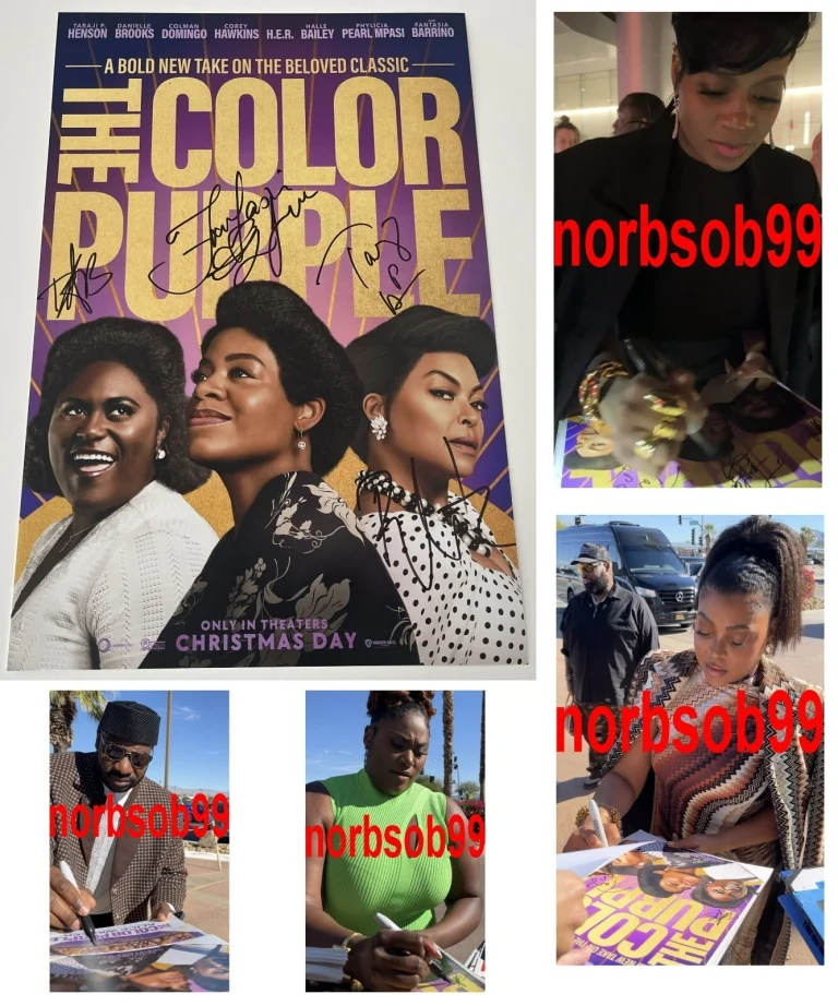 THE COLOR PURPLE CAST SIGNED 12x18 PHOTO A FANTASIA BARRINO +3 w/EXACT PROOF COA