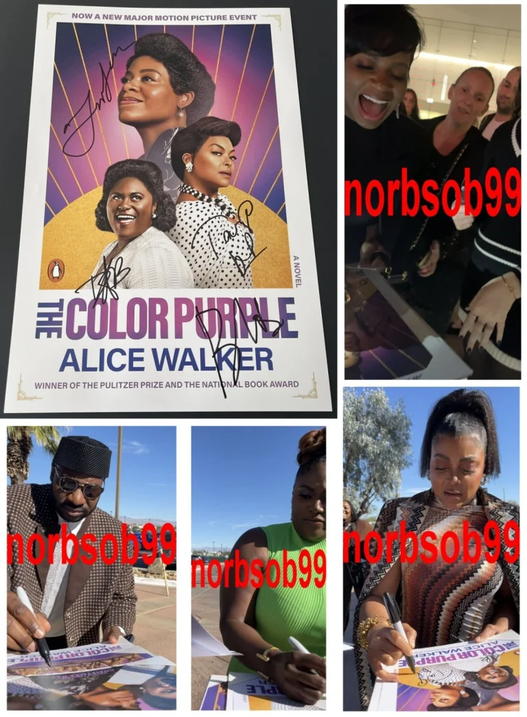THE COLOR PURPLE CAST SIGNED 12x18 PHOTO B FANTASIA BARRINO +3 w/EXACT PROOF COA