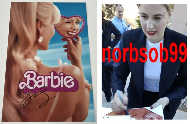 GRETA GERWIG SIGNED AUTOGRAPH BARBIE 12x18 PHOTO B w/EXACT PROOF & BECKETT COA