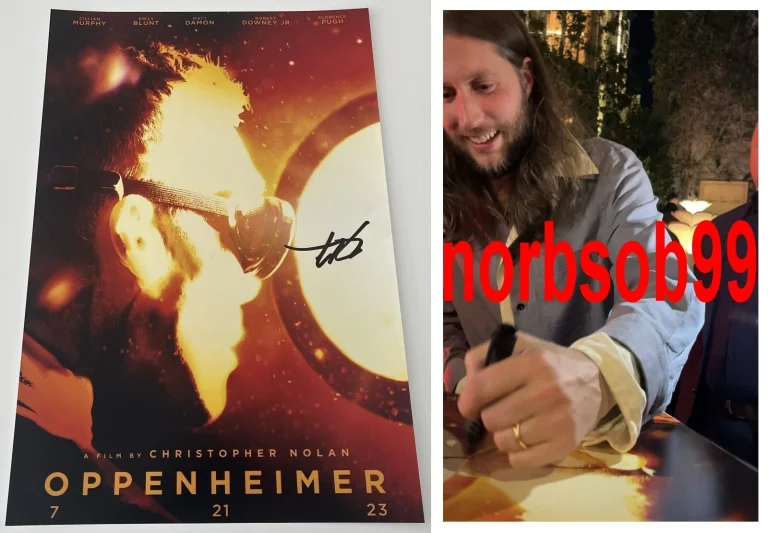 LUDWIG GORANSSON SIGNED OPPENHEIMER 12x18 PHOTO A w/EXACT PROOF & BECKETT COA