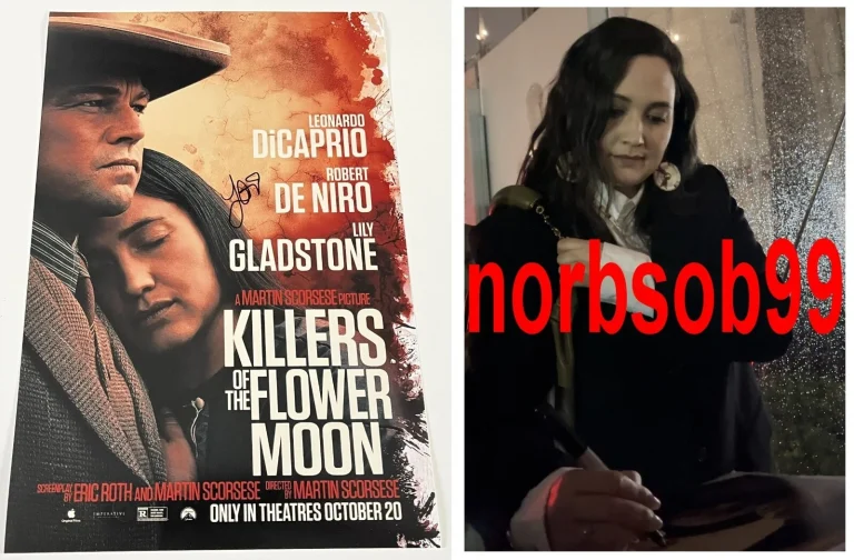 LILY GLADSTONE KILLERS OF THE FLOWER MOON SIGNED 12x18 PHOTO w/PROOF BECKETT COA