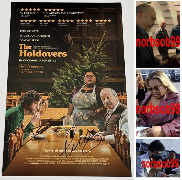 THE HOLDOVERS PAUL GIAMATTI +2 SIGNED AUTOGRAPH 12x18 PHOTO w/EXACT PROOF COA