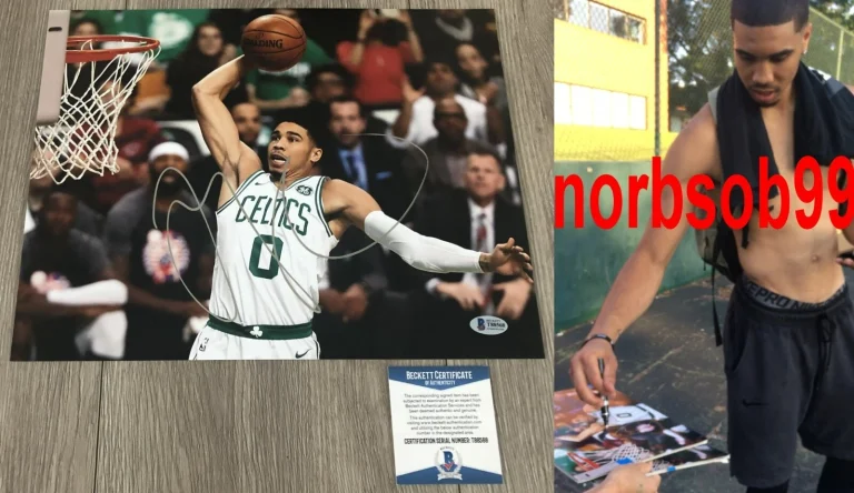 JAYSON TATUM BOSTON CELTICS SIGNED 11x14 PHOTO w/EXACT VIDEO PROOF & BECKETT COA