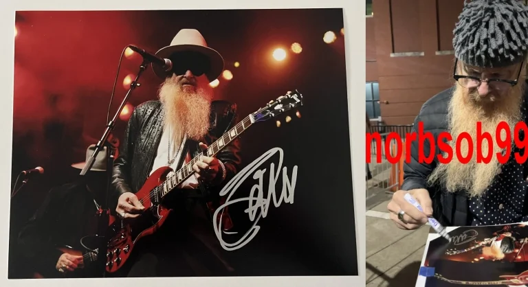 BILLY GIBBONS SIGNED AUTOGRAPH ZZ TOP 8x10 PHOTO w/EXACT VIDEO PROOF BECKETT COA