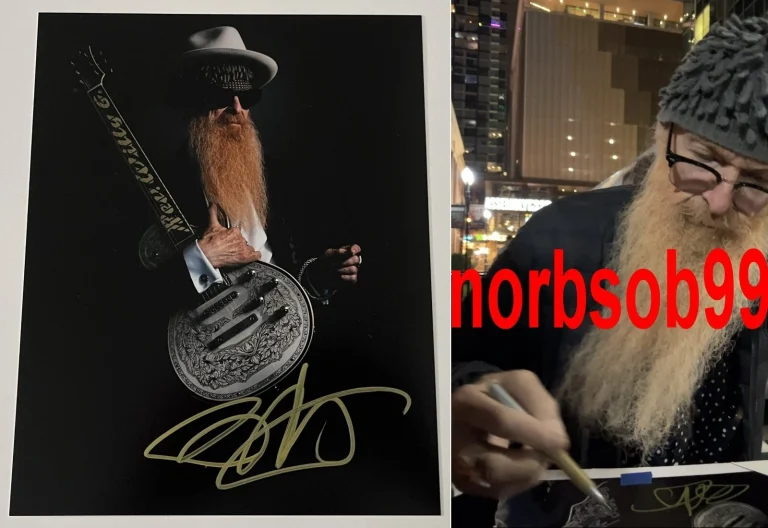 BILLY GIBBONS ZZ TOP SIGNED 8x10 PHOTO w/EXACT VIDEO PROOF AUTOGRAPH BECKETT COA