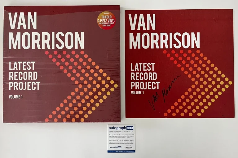 VAN MORRISON SIGNED LATEST RECORD PROJECT VOLUME 1 12x12 ALBUM FLAT VINYL & ACOA