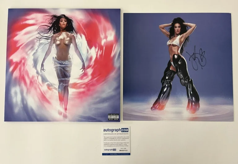 KATY PERRY 143 SIGNED 12x12 ALBUM FLAT w/ VINYL ALBUM RECORD LP & AUTOGRAPH COA