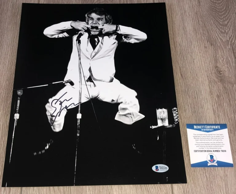 STEVE MARTIN SIGNED A WILD AND CRAZY GUY 11x14 PHOTO w/PROOF & BECKETT BAS COA