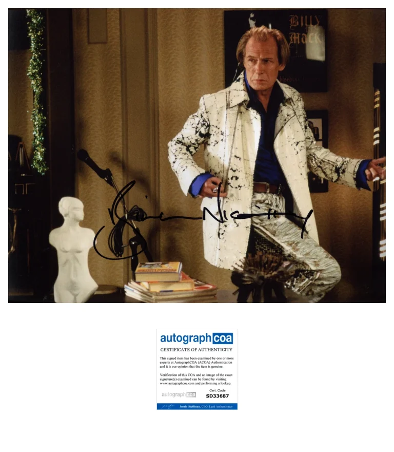 BILL NIGHY SIGNED AUTOGRAPH LOVE ACTUALLY 11x14 PHOTO w/PROOF & ACOA COA