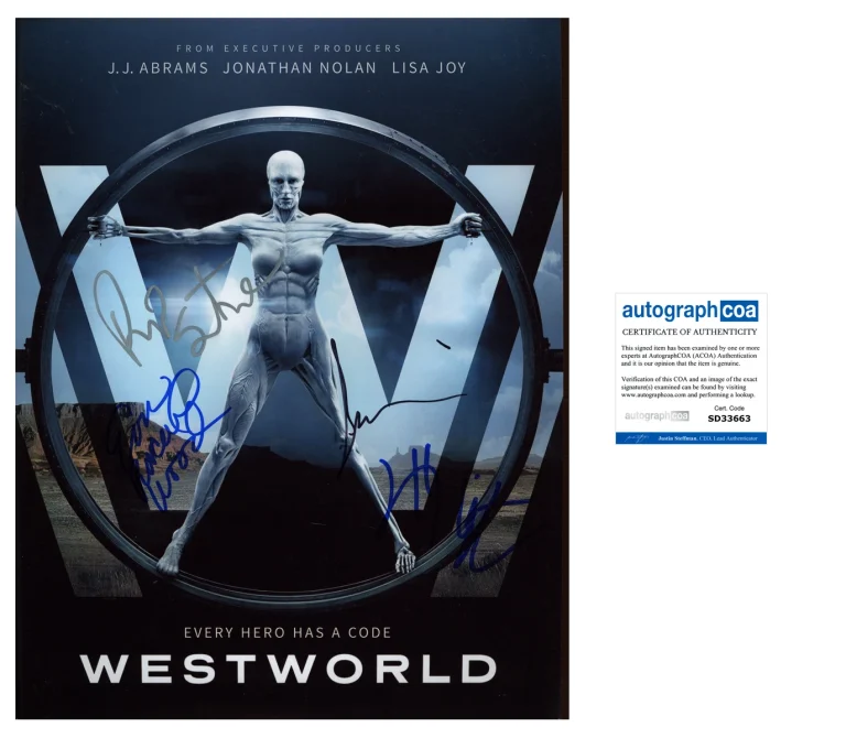 WESTWORLD EVAN RACHEL WOOD +3 SIGNED AUTOGRAPH 11x14 PHOTO wEXACT PROOF ACOA COA