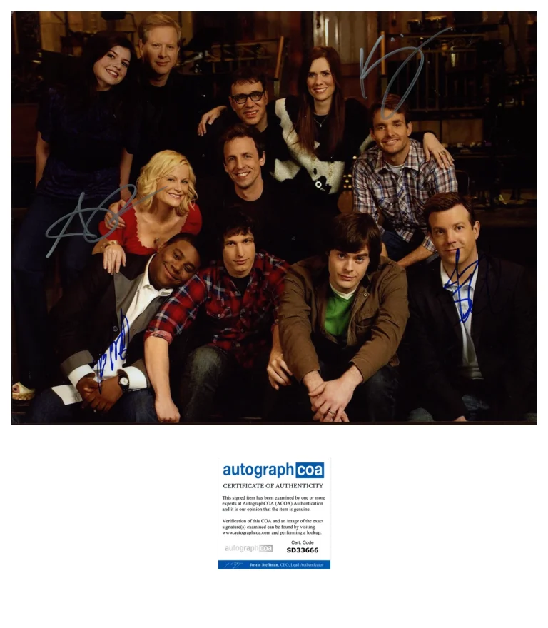 SATURDAY NIGHT LIVE SNL SUDEIKIS WIIG POEHLER THOMPSON SIGNED 11x14 PHOTO & COA