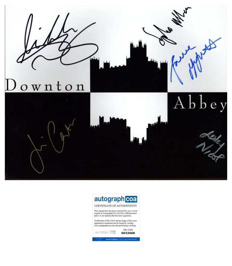 DOWNTON ABBEY MICHELLE DOCKERY +4 SIGNED AUTOGRAPH 11x14 PHOTO w/EXACT PROOF COA