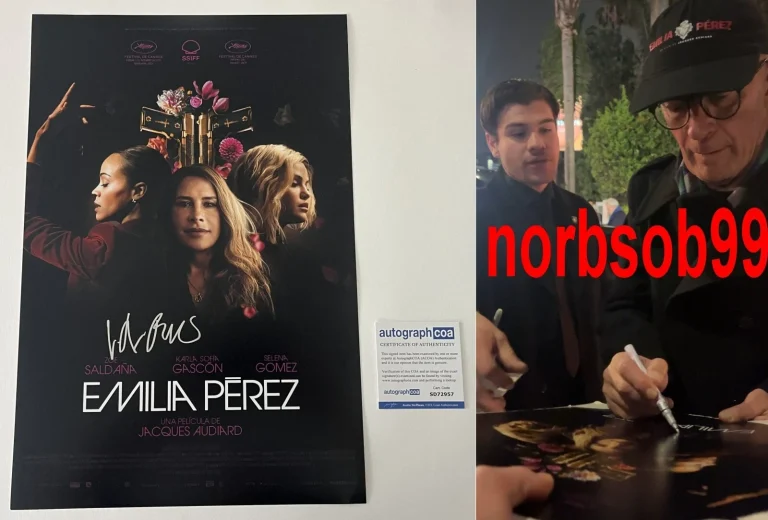 JACQUES AUDIARD SIGNED EMILIA PEREZ 12x18 PHOTO B w/EXACT VIDEO PROOF & ACOA COA