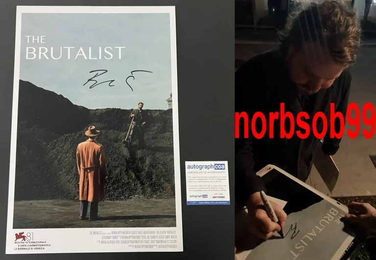 BRADY CORBET SIGNED THE BRUTALIST 12x18 PHOTO wEXACT VIDEO PROOF & AUTOGRAPH COA