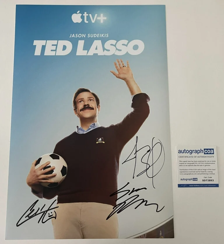 TED LASSO JASON SUDEIKIS +2 SIGNED 12x18 PHOTO w/EXACT PROOF & AUTOGRAPH COA