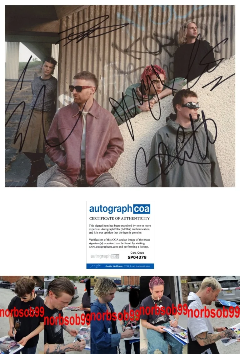 FONTAINES D.C. SIGNED 8x10 PHOTO B GRIAN CHATTEN +4 w/EXACT PROOF AUTOGRAPH COA