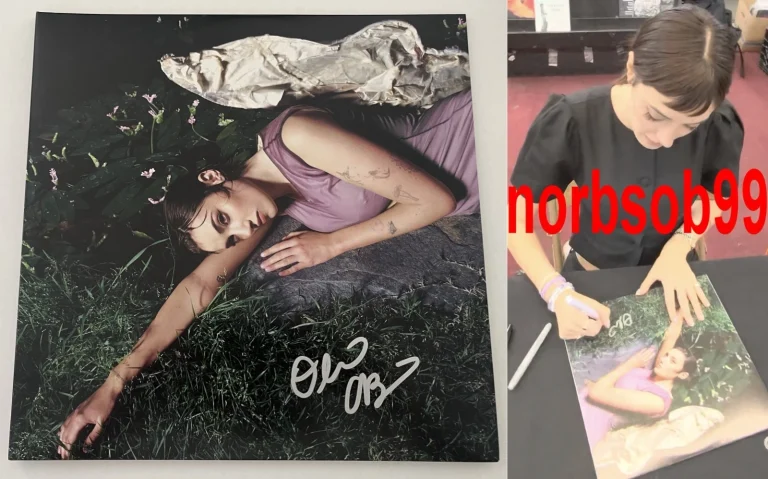 OLIVIA O'BRIEN SIGNED AUTOGRAPH PIXIE VINYL ALBUM RECORD LP w/EXACT PROOF & COA