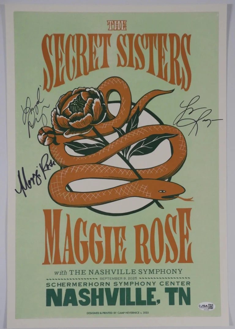 Maggie Rose JSA Signed Autograph Tour Lithograph Poster The Secret Sisters