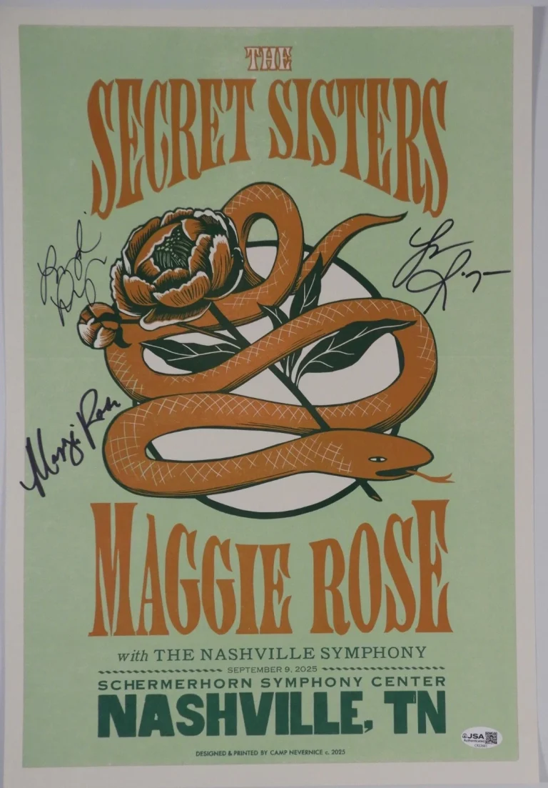 Maggie Rose JSA Signed Autograph Tour Lithograph Poster The Secret Sisters
