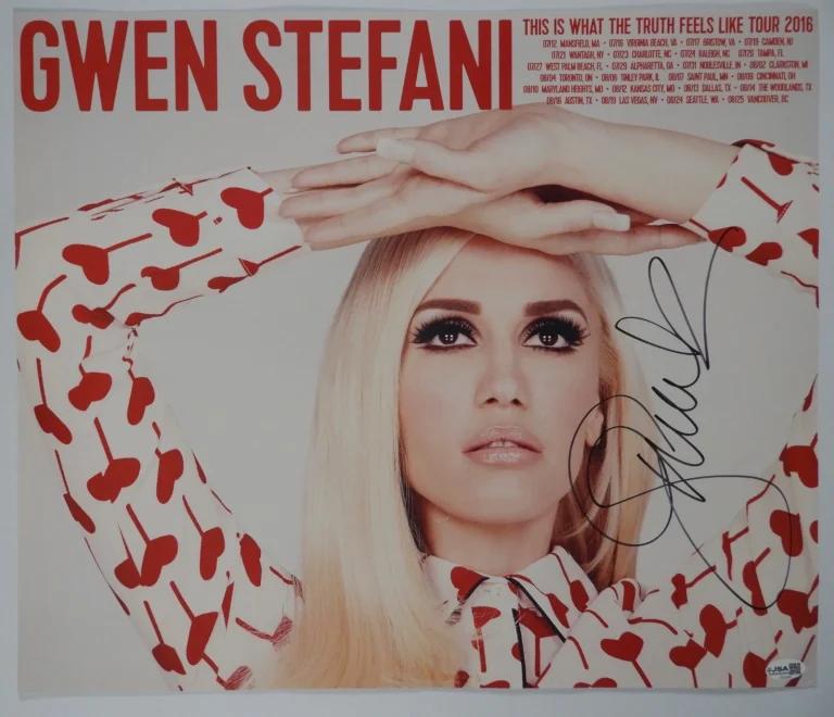 Gwen Stefani JSA Signed Autograph Tour Poster This Is What The Truth Feels Like
