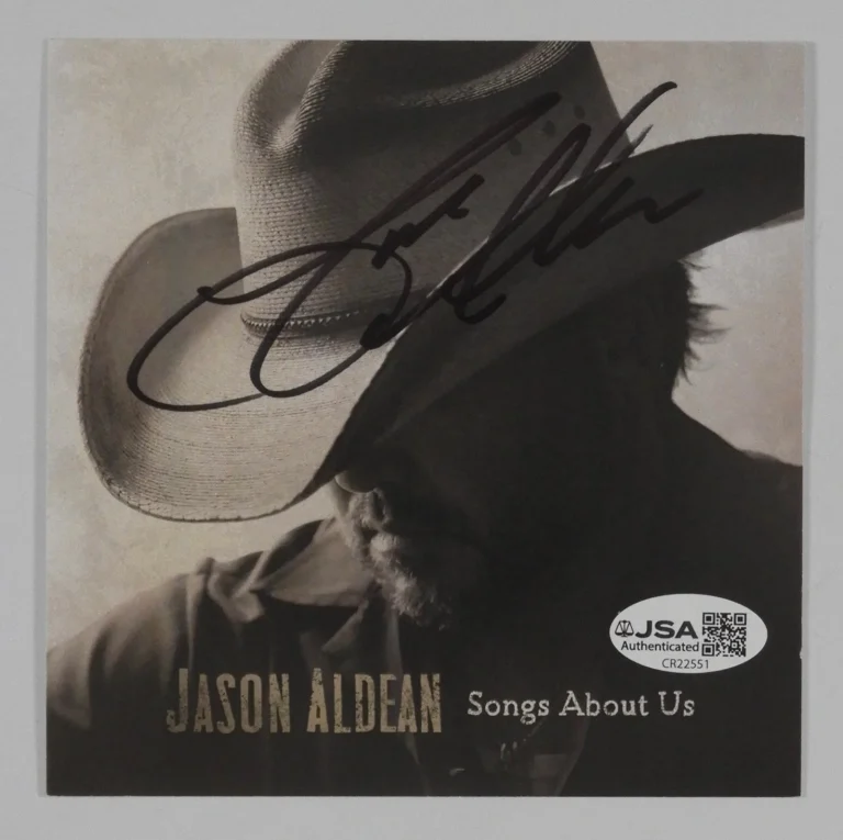 Jason Aldean Signed Autograph JSA CD Insert Songs About Us