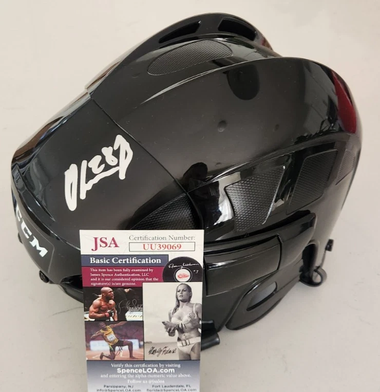 Oliver Bjorkstrand Signed Full-Size Hockey Helmet w JSA COA Tampa Bay Lightning