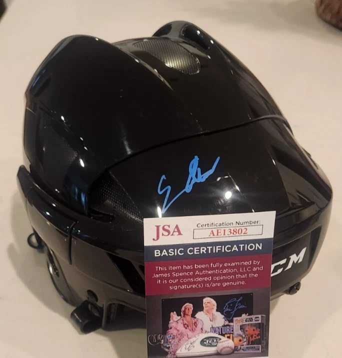 Simon Edvinsson Signed Full-Size Hockey Helmet w/ JSA COA Detroit Red Wings CCM