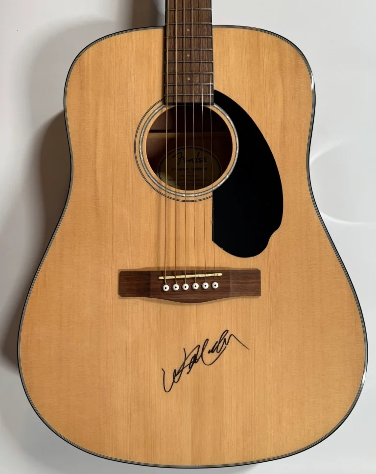 Willie Nelson JSA Autograph Signed Fender Acoustic Guitar