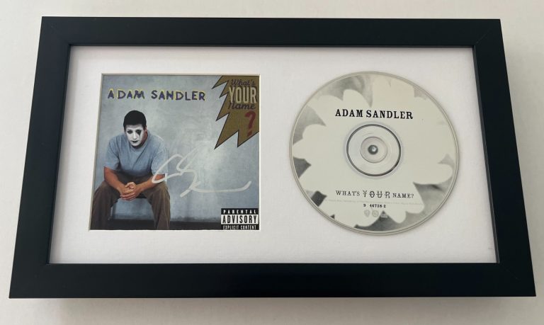 ADAM SANDLER SIGNED WHAT'S YOUR NAME FRAMED & MATTED CD w/PROOF & AUTOGRAPH ACOA