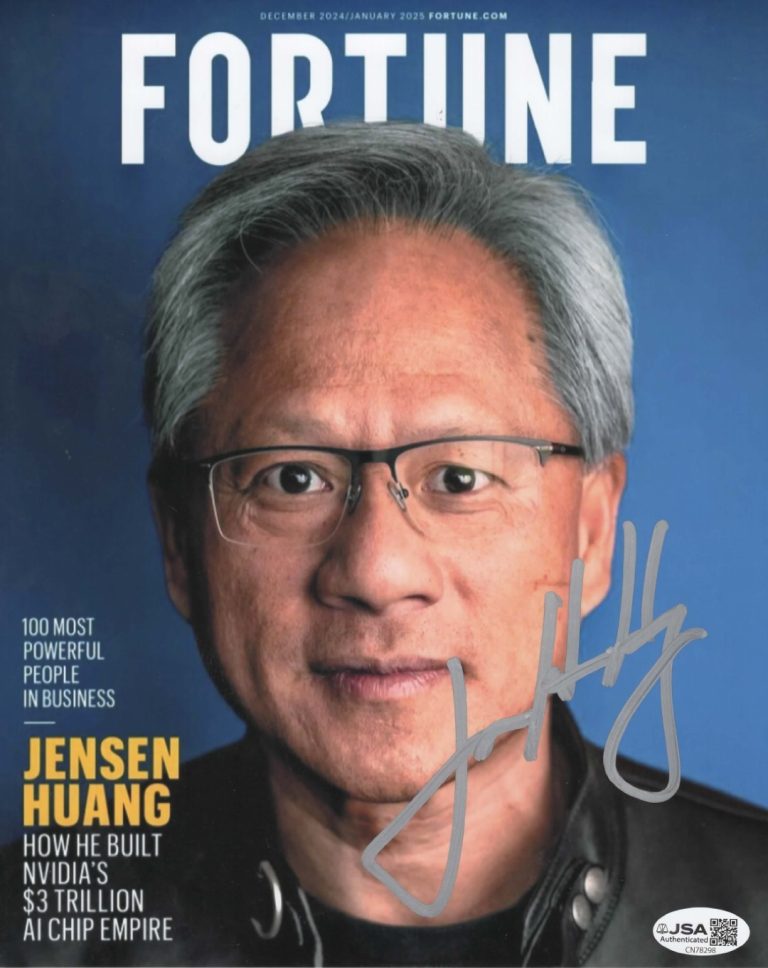 Jensen Huang Signed 8x10 Photo w JSA COA #CN78298 Nvidia Founder CEO Fortune Mag