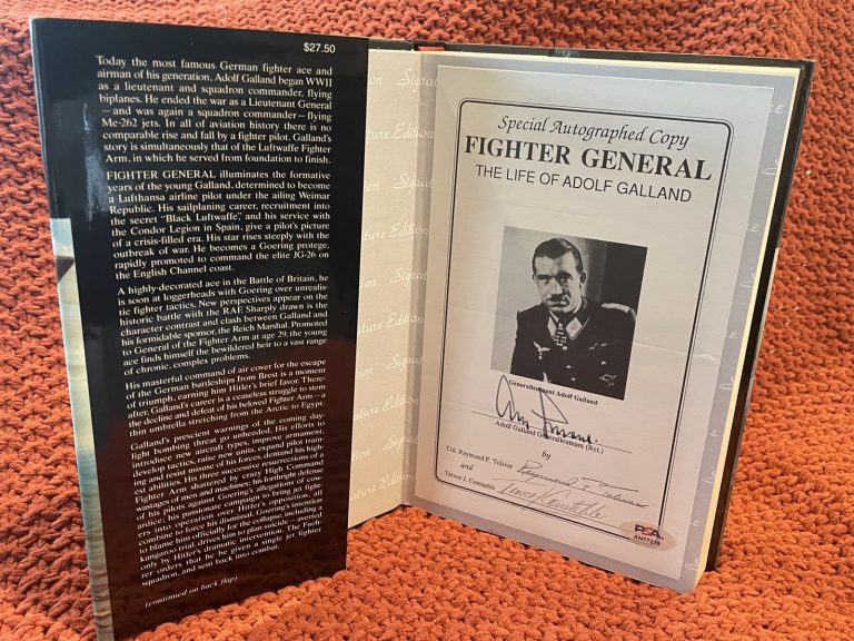 Adolf Galland Signed Fighter General Deluxe Edition PSA DNA Autograph
