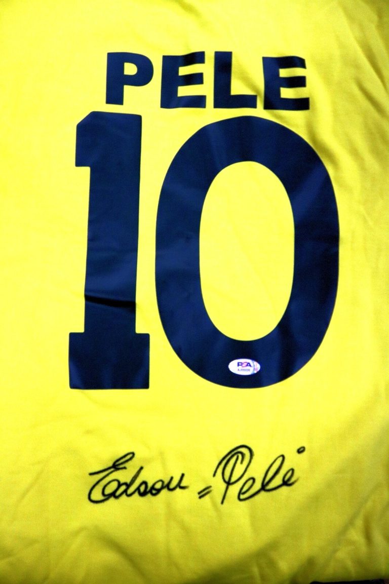 EDSON PELE SIGNED CBD 1970 BRAZIL WORLD CUP JERSEY PSA DNA RARE FULL SIGNATURE